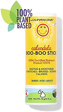 California Baby Calendula Boo Boo Stick - 100% Plant-Based (excluding Water), Moisturizing Skin Balm
