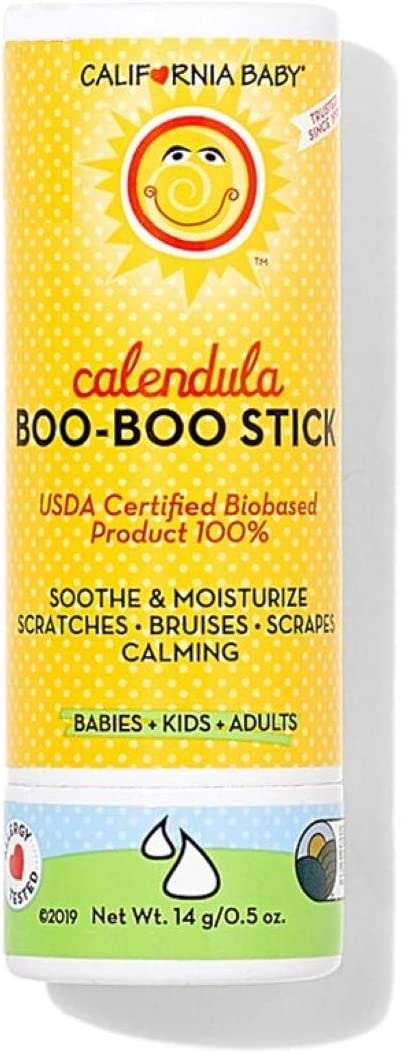 California Baby Calendula Boo Boo Stick - 100% Plant-Based (excluding Water), Moisturizing Skin Balm