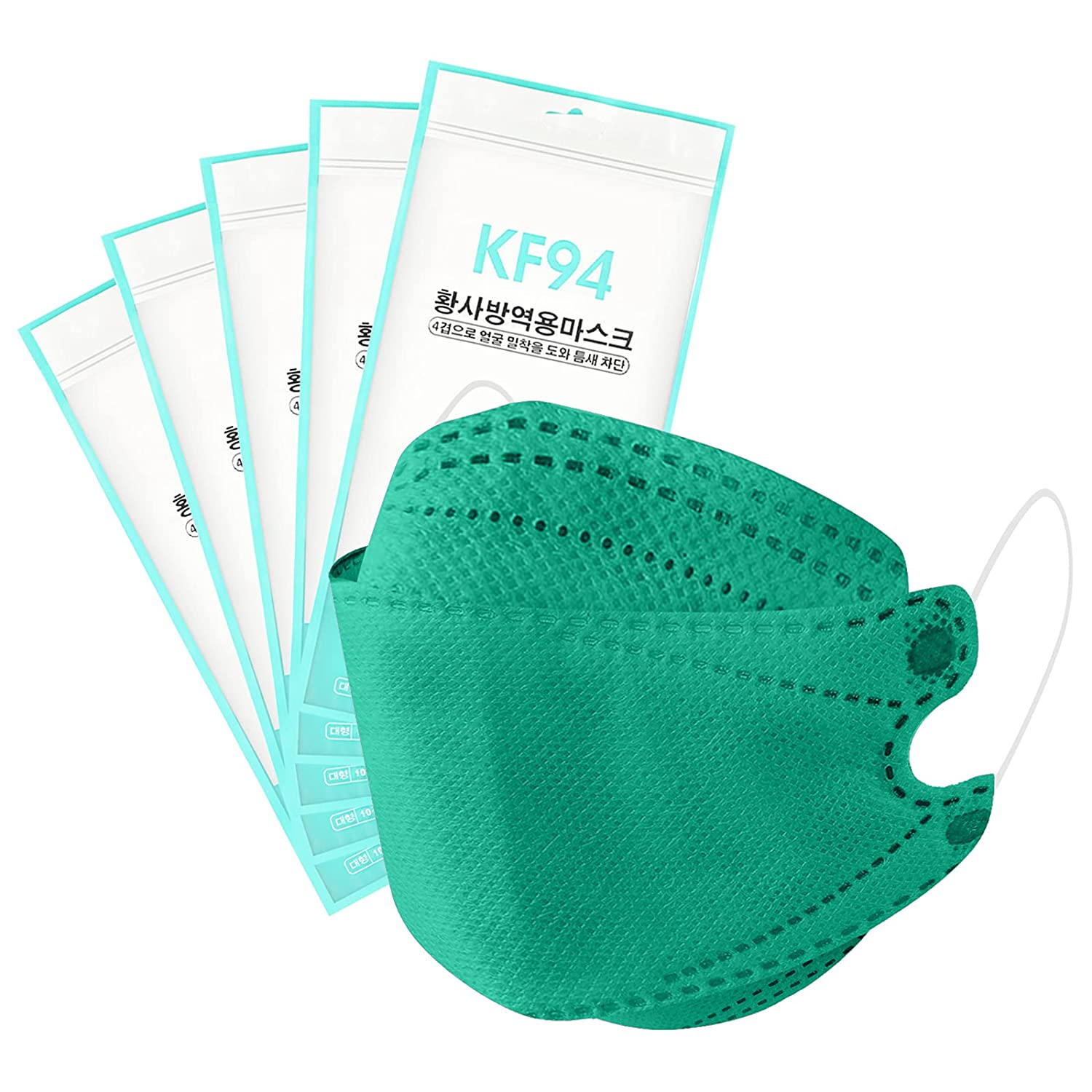 100Pcs Kids KF94 Face_Masks 4-Ply Filtеr Face Protection 3D Face Covering with Designs High Filtrat