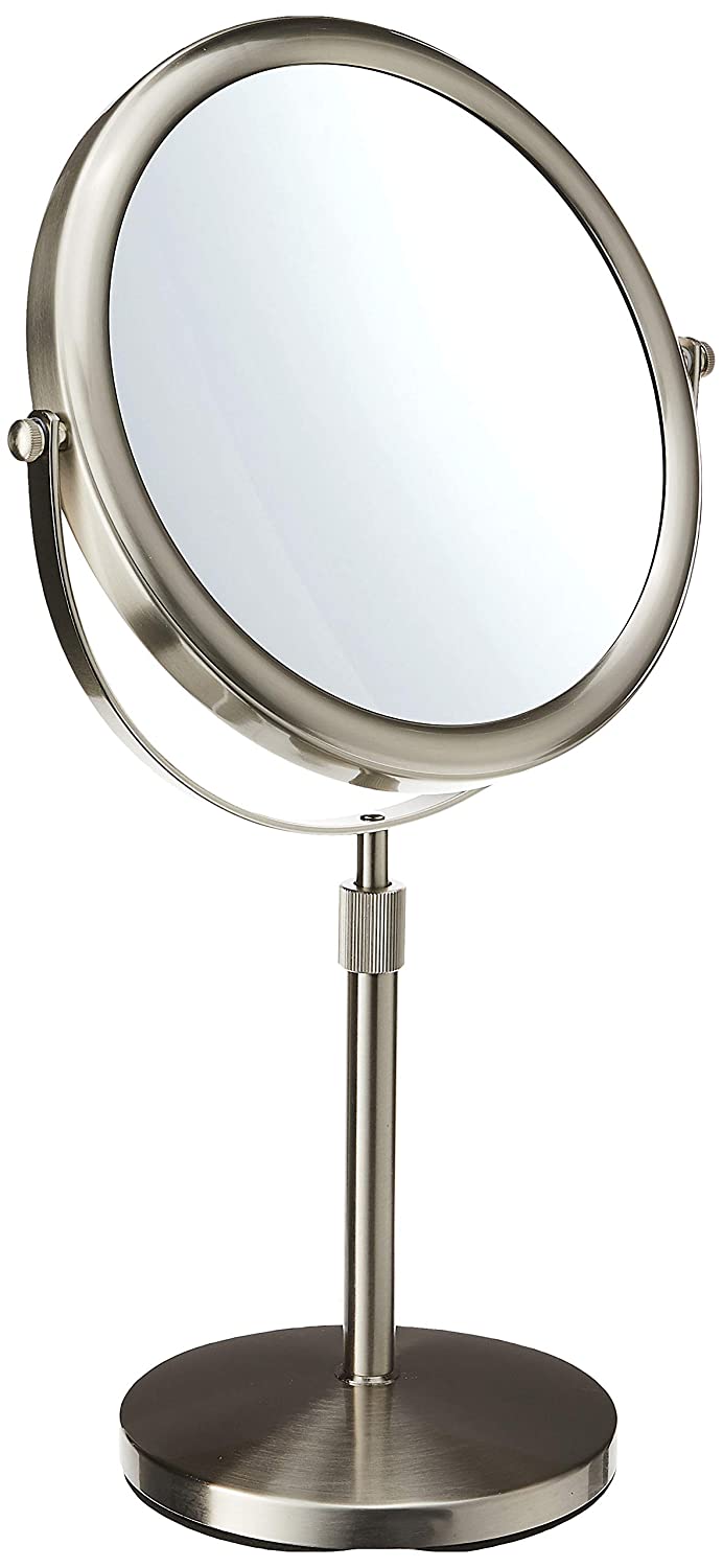 Jerdon JP4045N 9-Inch Vanity Mirror with 5x Magnification, Nickel Finish