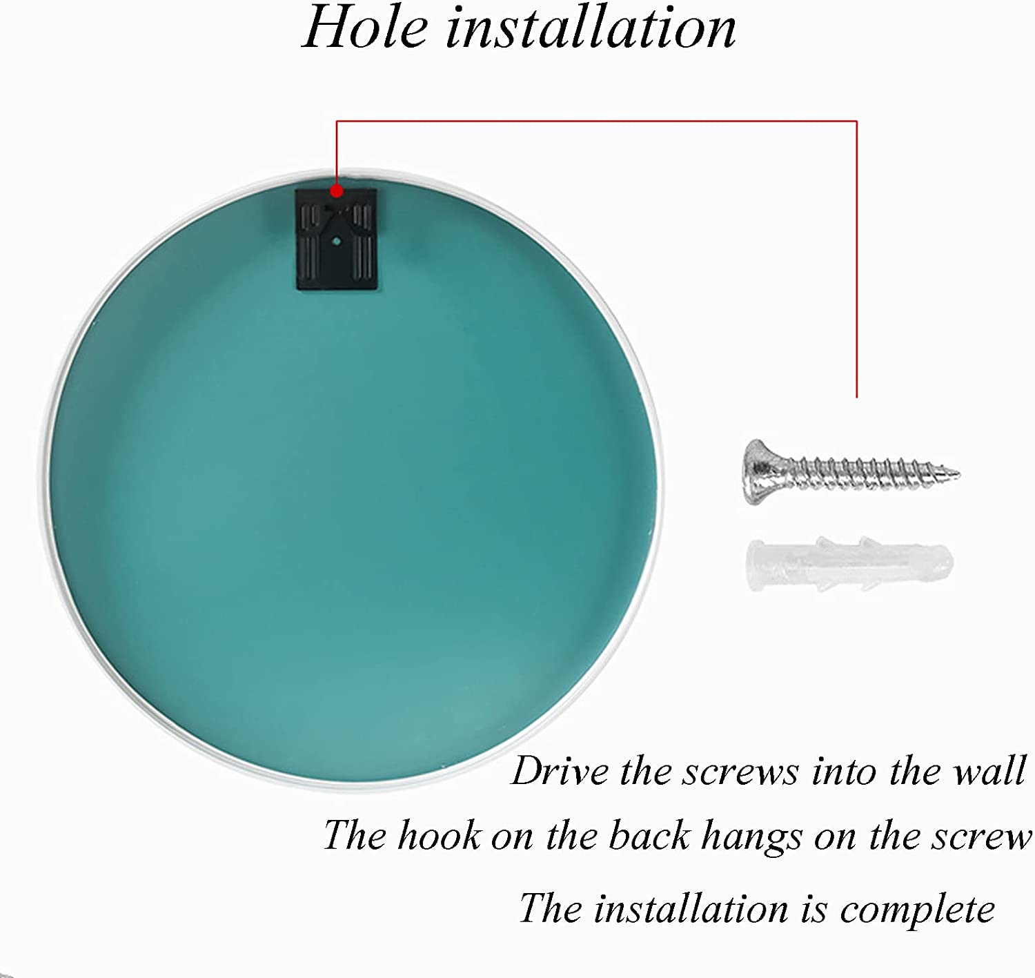 DSJGVN Round Makeup Mirror,Bathroom Mirror, Aluminum Alloy Frame Modern Wall Mounted Mirror Round Mi