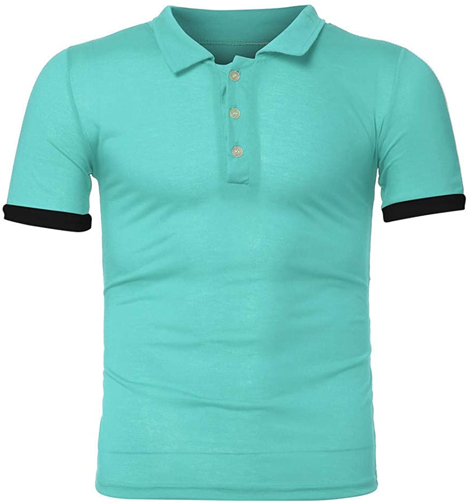 WUAI-Men Casual Tracksuits Short Sleeve Running Jogging Athletic Sports T-Shirts and Shorts Suit Set