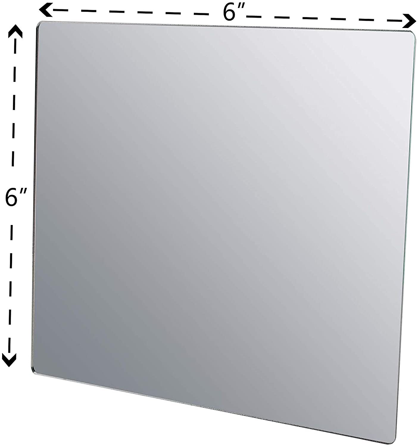 Marketing Holders 6”W Sheet Mirror w/Rounded Corners DIY Wall Decor Vanity Home Architectural Desi