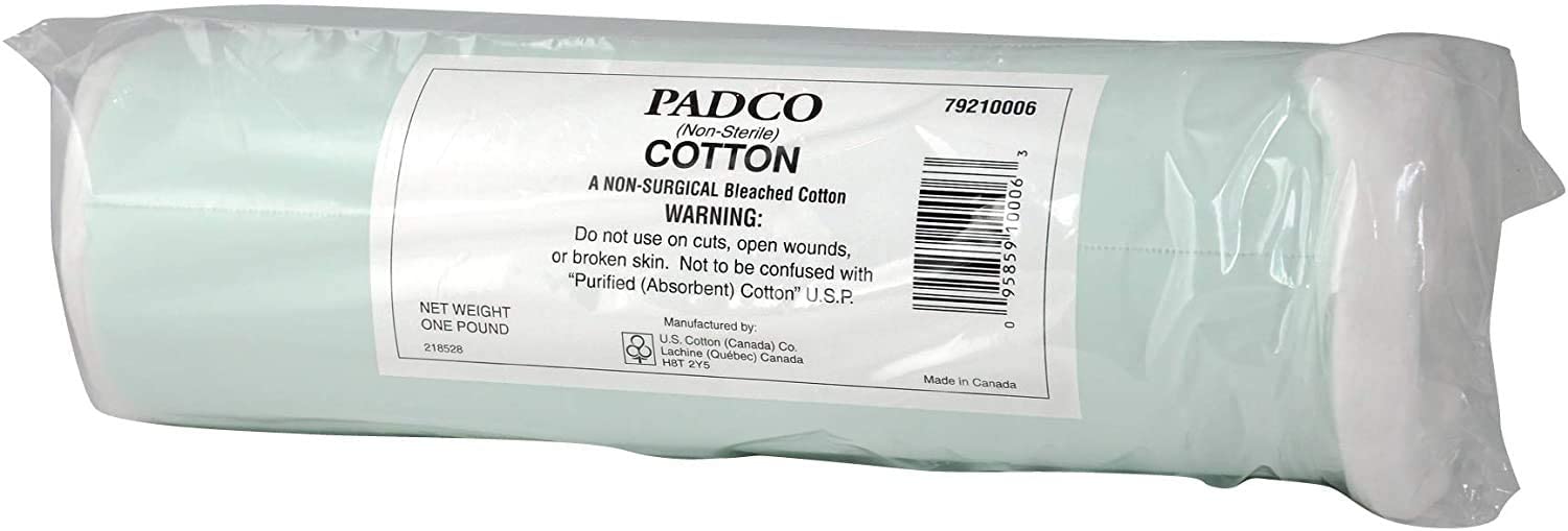 U.S. Cotton Padco Non-sterile Cotton Roll, 1-Pound