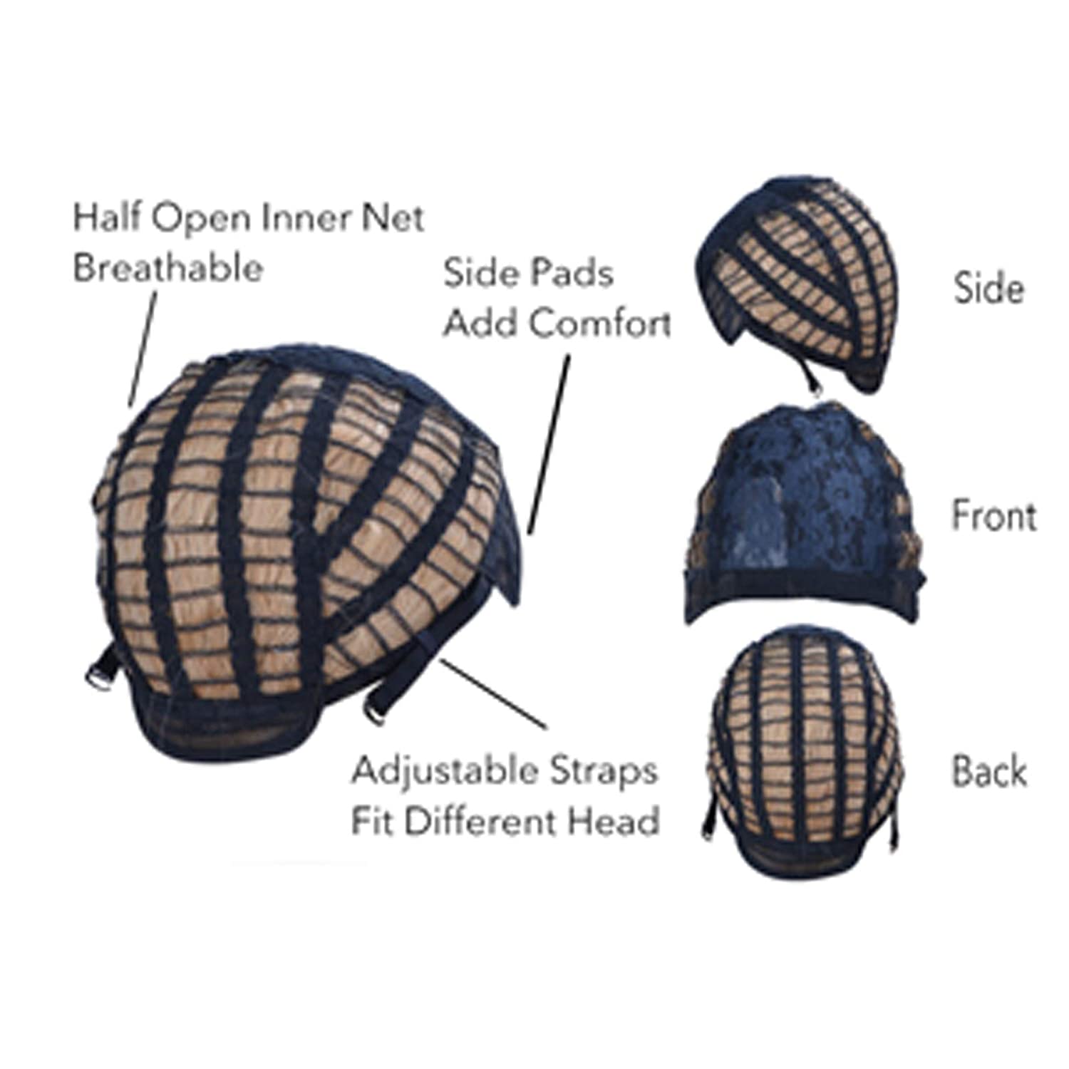 AMPIL Short Curly Bob Wavy Cruellas Wigs for Women Cosplay Costume Halloween Black and White Wig for