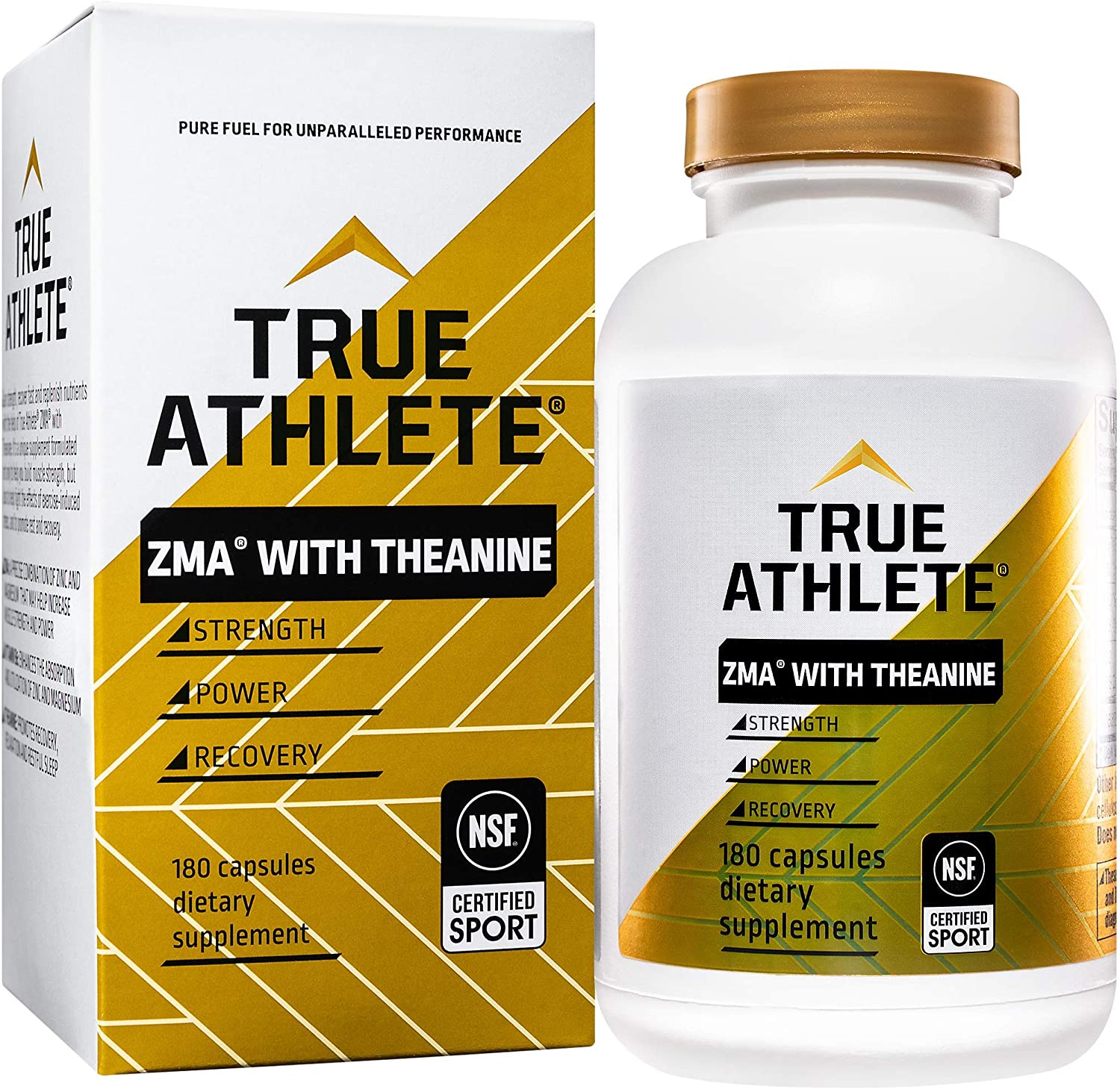 True Athlete ZMA with Theanine Combination of Zinc Magnesium to Help Increase Muscle Strength Power,