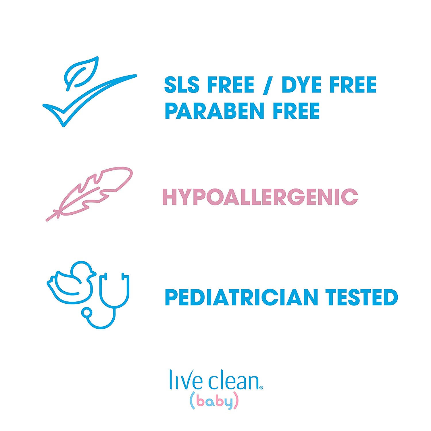 Live Clean Baby Tearless Shampoo & Wash, Gentle Moisture Baby Soap, 10 Oz