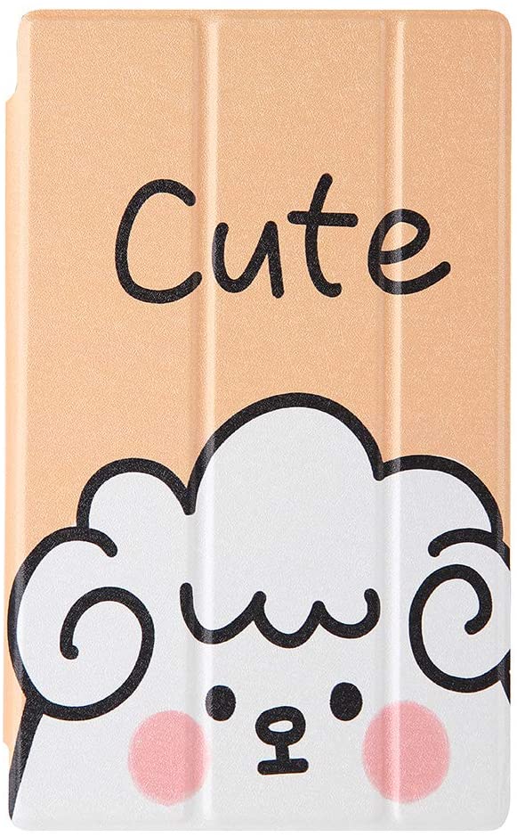 Herzzer Three Fold Leather Case for Amazon Fire HD 8 2016/2017/2018,Slim Multi-Angle View Folio Stan