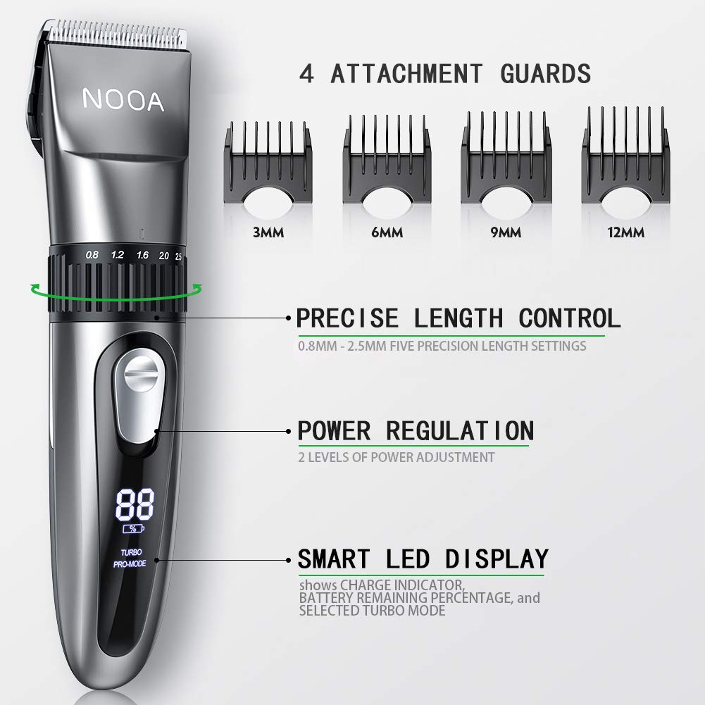 NOOA Cordless Hair Clippers for Men Hair Trimmer Haircut Kit, Rechargeable Mens Beard Trimmer Comple