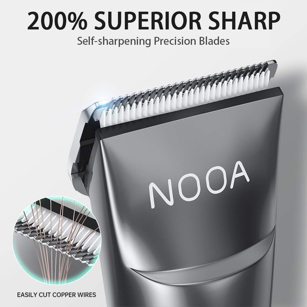 NOOA Cordless Hair Clippers for Men Hair Trimmer Haircut Kit, Rechargeable Mens Beard Trimmer Comple