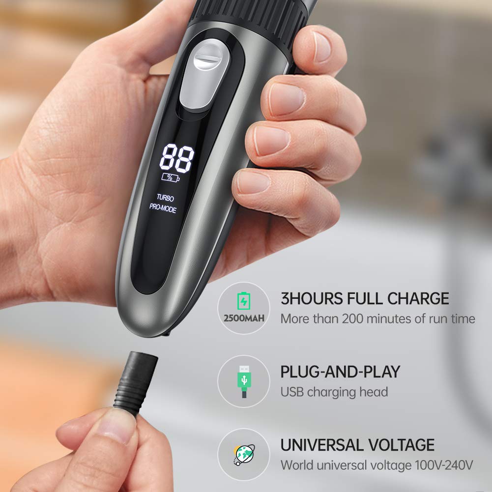 NOOA Cordless Hair Clippers for Men Hair Trimmer Haircut Kit, Rechargeable Mens Beard Trimmer Comple