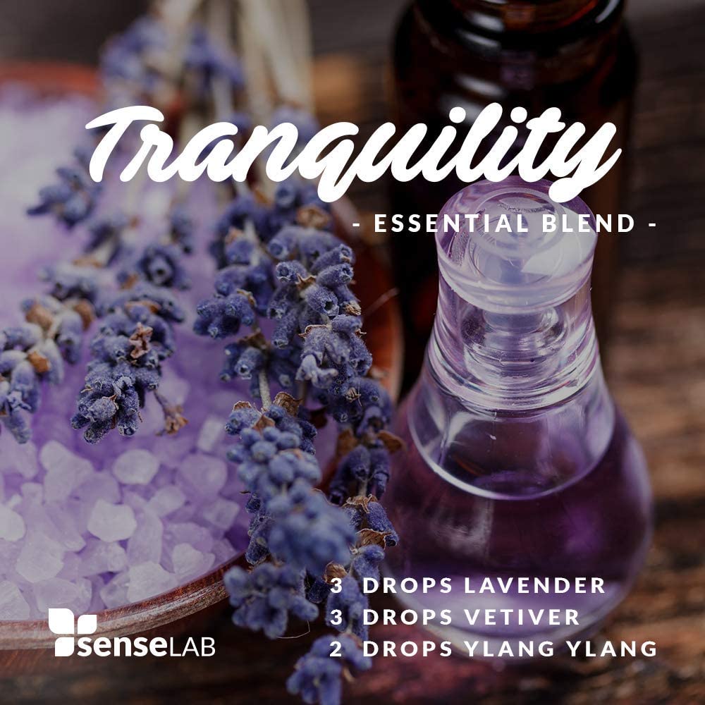 SenseLAB Lavender Essential Oil - 100 % Pure Extract Lavender Oil Therapeutic Grade - Relaxing, Soot