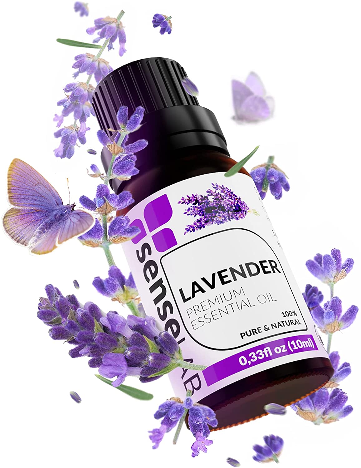 SenseLAB Lavender Essential Oil - 100 % Pure Extract Lavender Oil Therapeutic Grade - Relaxing, Soot
