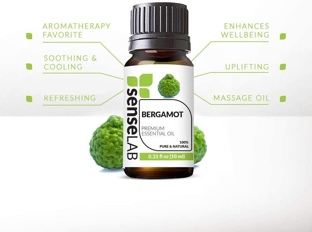 SenseLAB Bergamot Essential Oil - 100 % Pure Extract Bergamot Oil Therapeutic Grade - Hair Care Oil