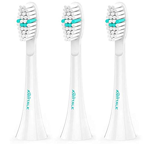 AMYTALK 3 Pcs Sonic Electric Toothbrush Replacement Heads (White)