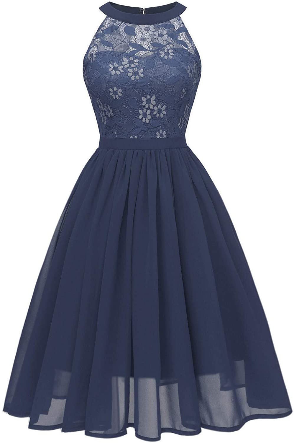 haoricu Women Summer Casual Off Shoulder Short Sleeve Lace Irregular Hem Party Dress