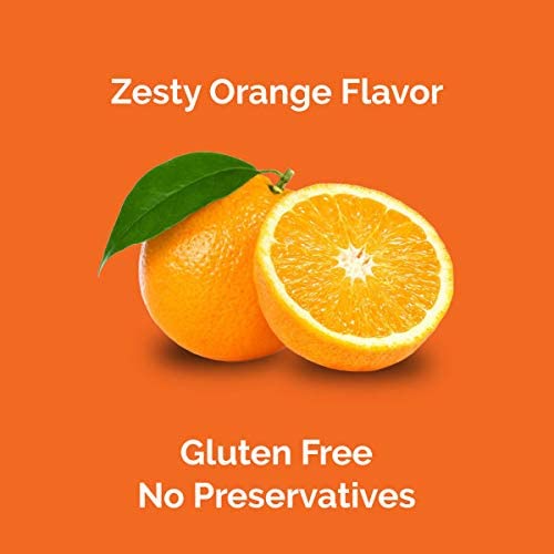 Vitamin C 1000mg (per serving) - Airborne Zesty Orange Effervescent Tablets (36 count in a box), Glu