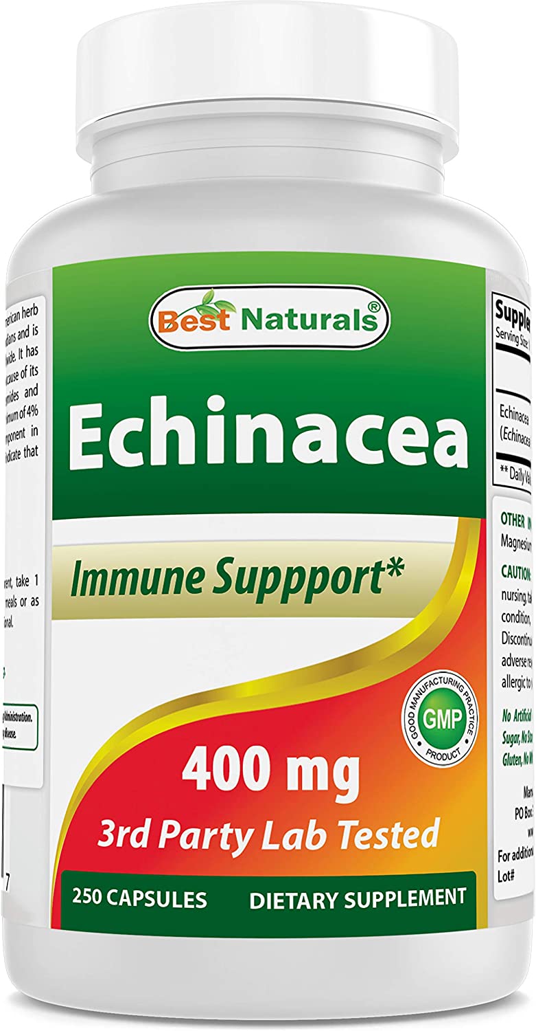 Best Naturals Echinacea 400 mg 250 Capsules