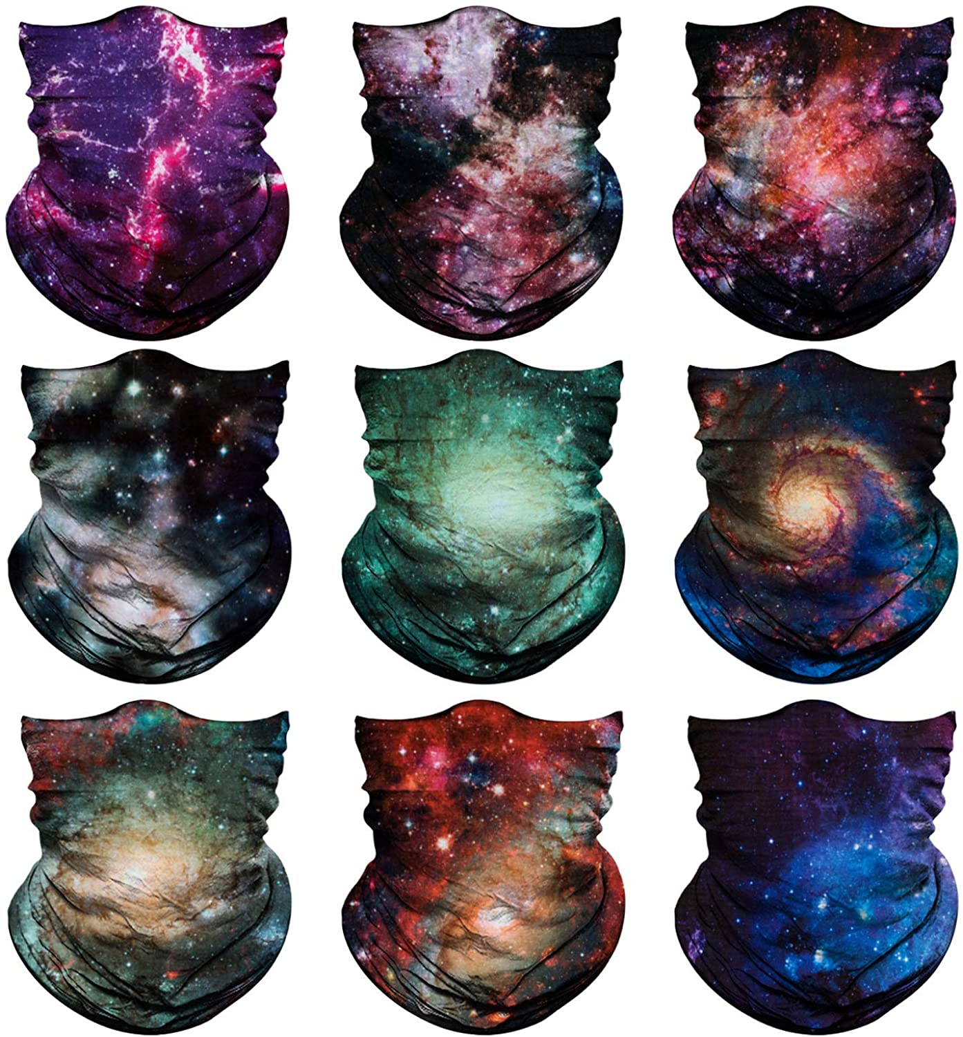 Neck Gaiter, Magic Headband Sport Headwear Elastic Face Mask Bandana Scarf UV Resistence Balaclava, 