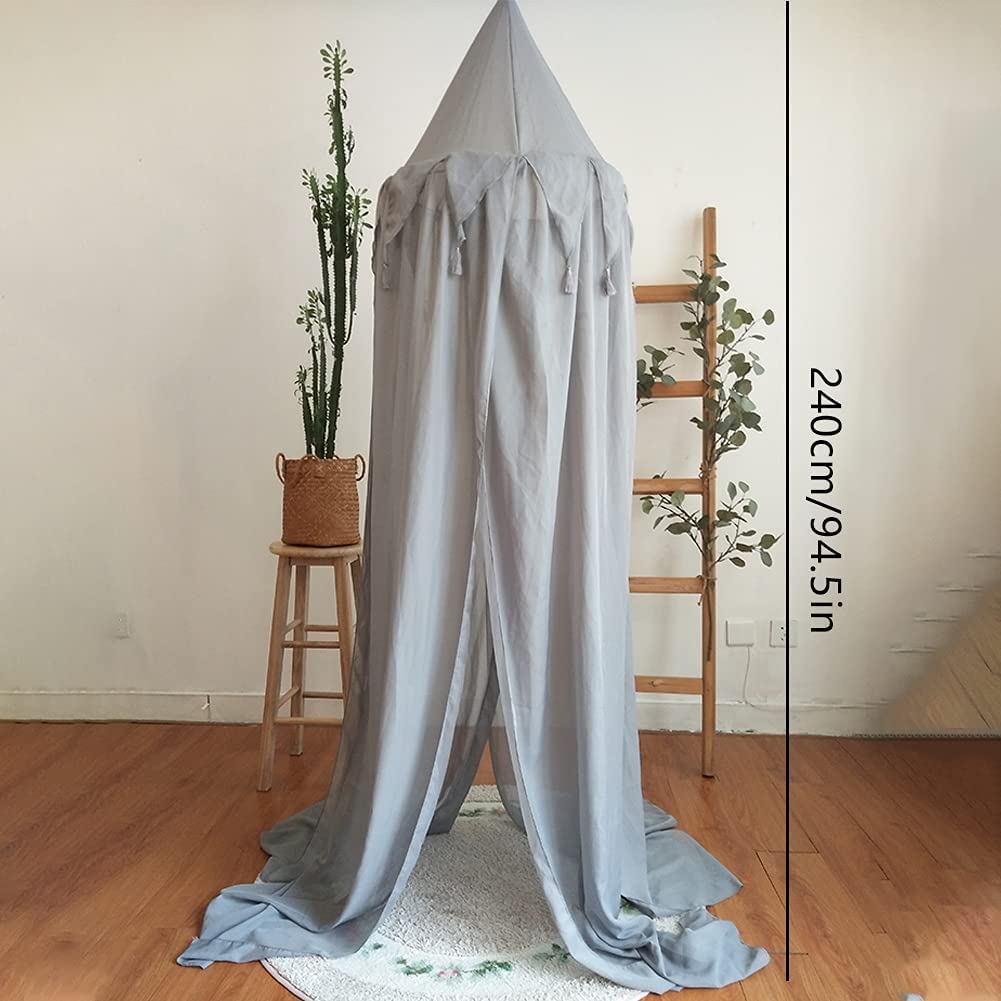 Kids Bed Canopy Dome Mosquito Net Hanging Crib Nook Castle Princess Bed Tent Nursery Decor Play for 