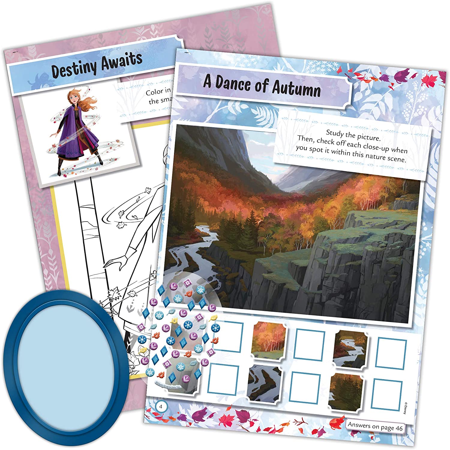 Disney Frozen 2 48-Page Activity Book with 50 Jewel Stickers 45822,Multicolor