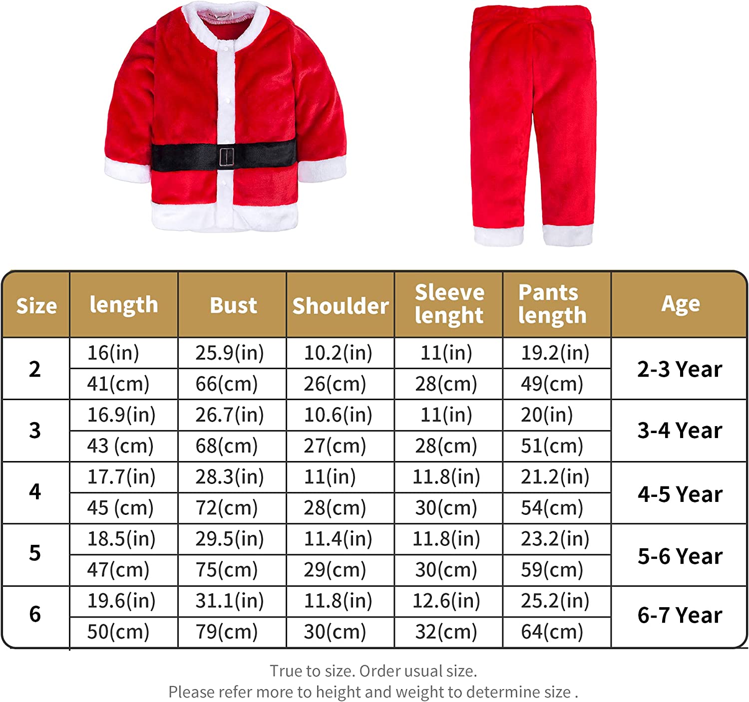 BIG ELEPHANT Unisex Baby 1 Piece Warm Christmas Long Sleeve Romper Pajama with Hat