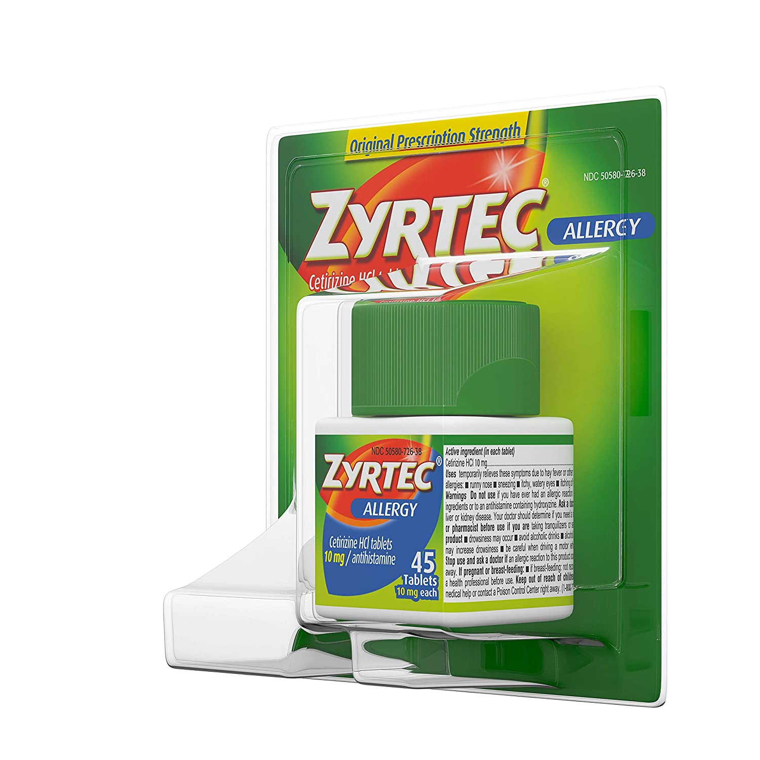 Zyrtec 24-Hour Allergy, 45 per Bottle