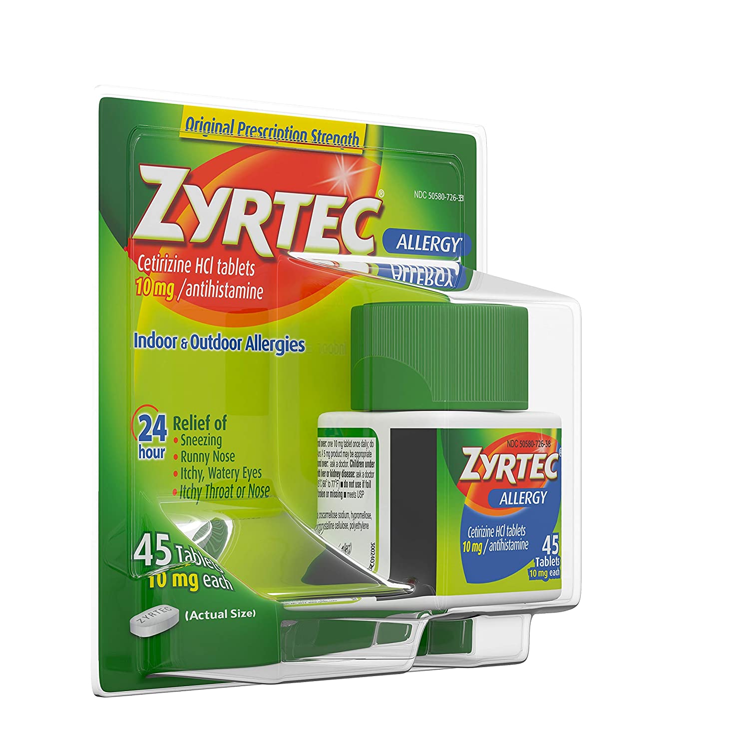 Zyrtec 24-Hour Allergy, 45 per Bottle