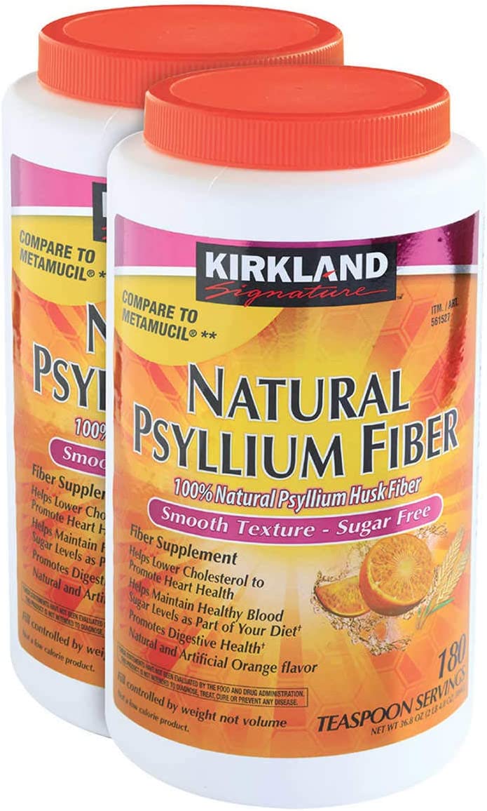 Kirkland Signature Psyllium Fiber Sugar Free 2 ct 180 ct