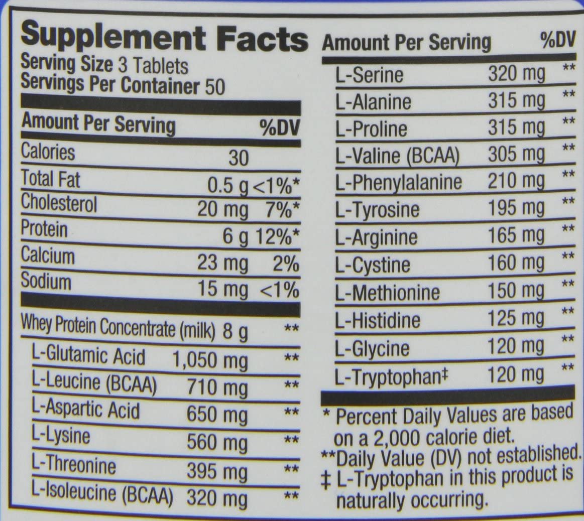 Prolab Nutrition Amino 2000, Essential Amino Acids, EAAs, Muscle Recovery, Lean Muscle Mass,150 tabl