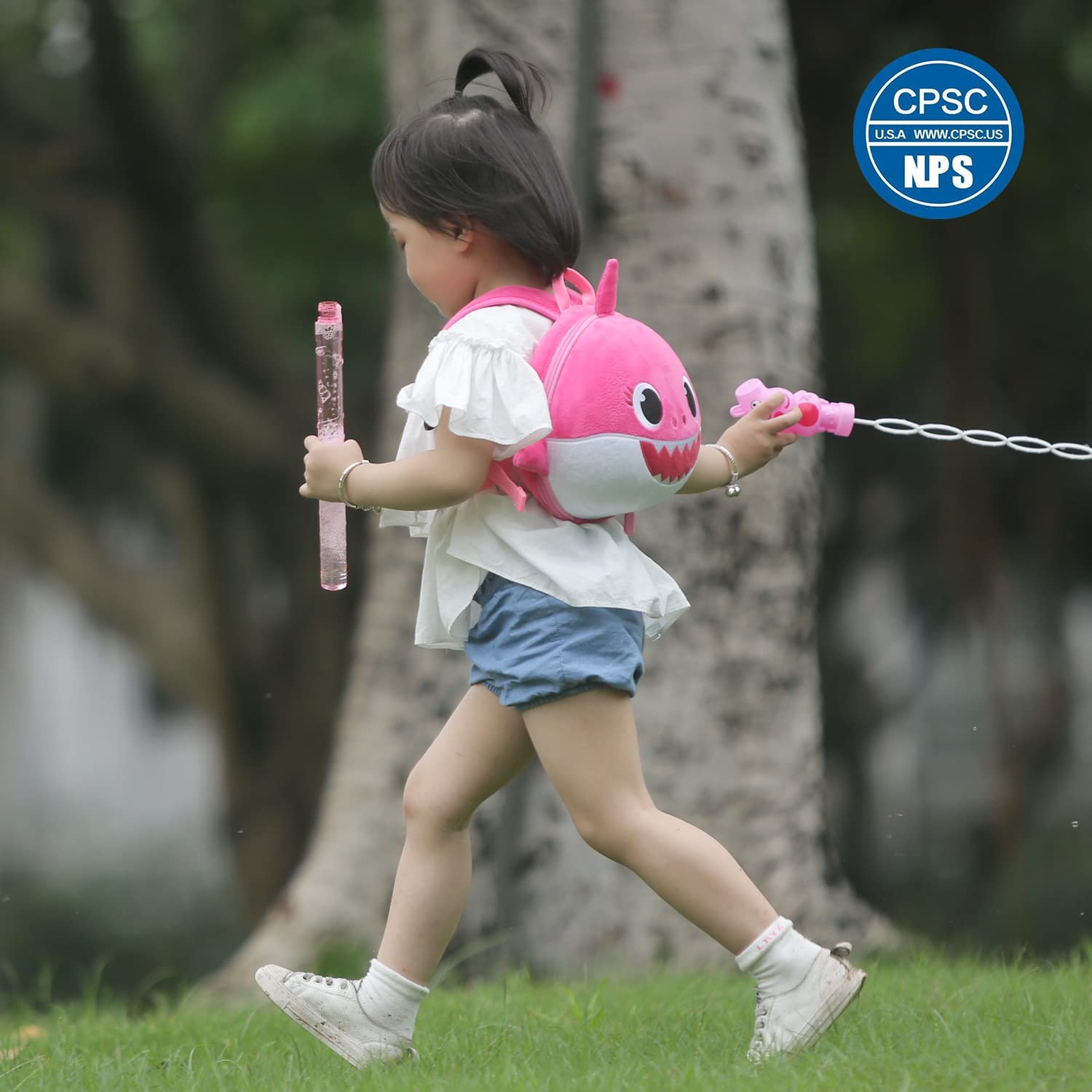Kid's Backpack 3D Shark Shape With Toddler Safety Harnesses & Leashes