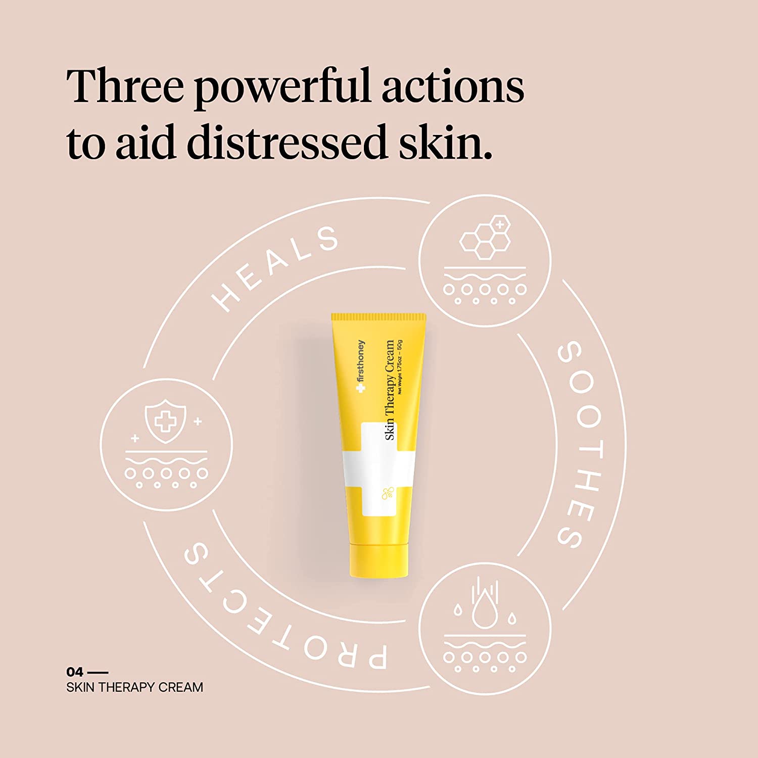 First Honey® Manuka Honey Cream for Dry & Itchy Skin | Fast Relief for Eczema, Rosacea, Psoriasis, 