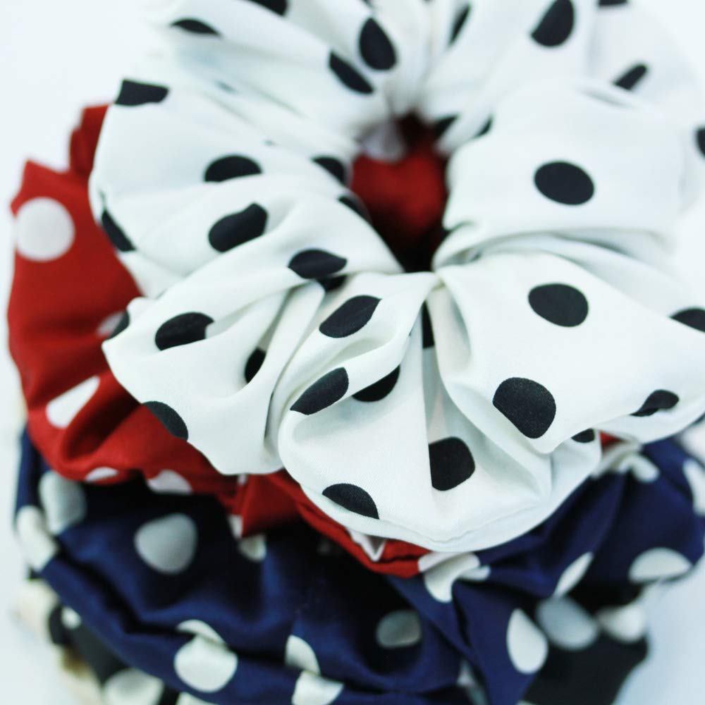 100% Pure Mulberry Silk Scrunchies Elastic Hair Ties Band For Women Girls Hair Accessories-Soft and