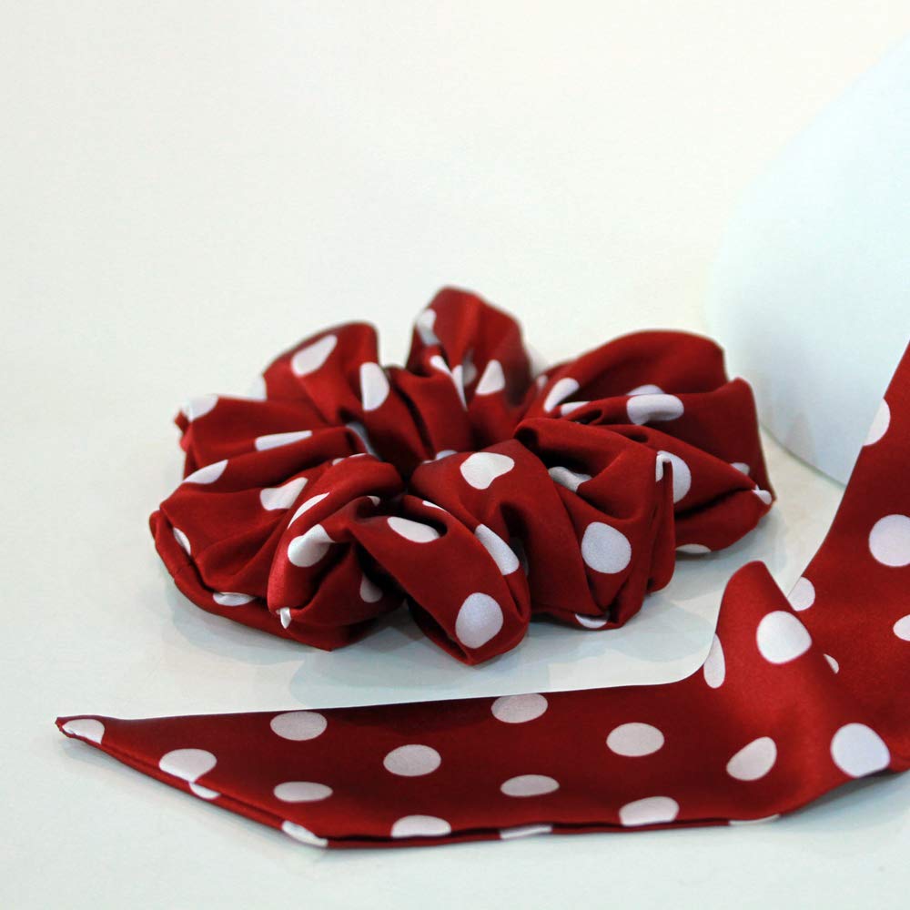 100% Pure Mulberry Silk Scrunchies Elastic Hair Ties Band For Women Girls Hair Accessories-Soft and