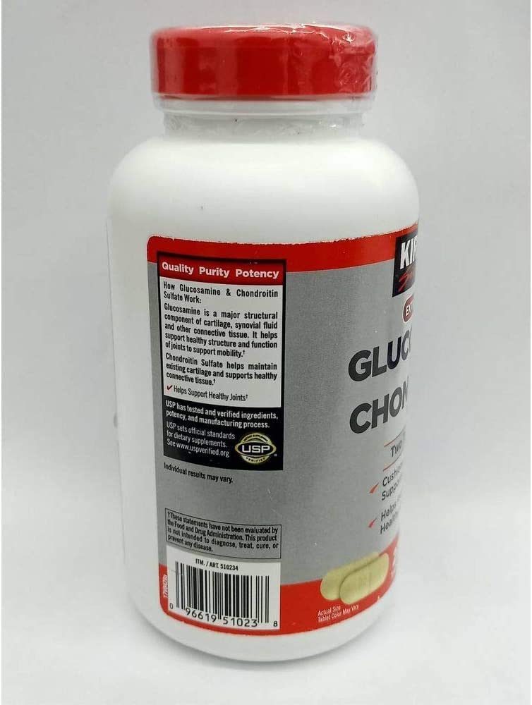 Kirkland Signature Extra Strength Glucosamine 1500mg/Chondroitin 1200mg Sulfate 220 Tablets (Pack of