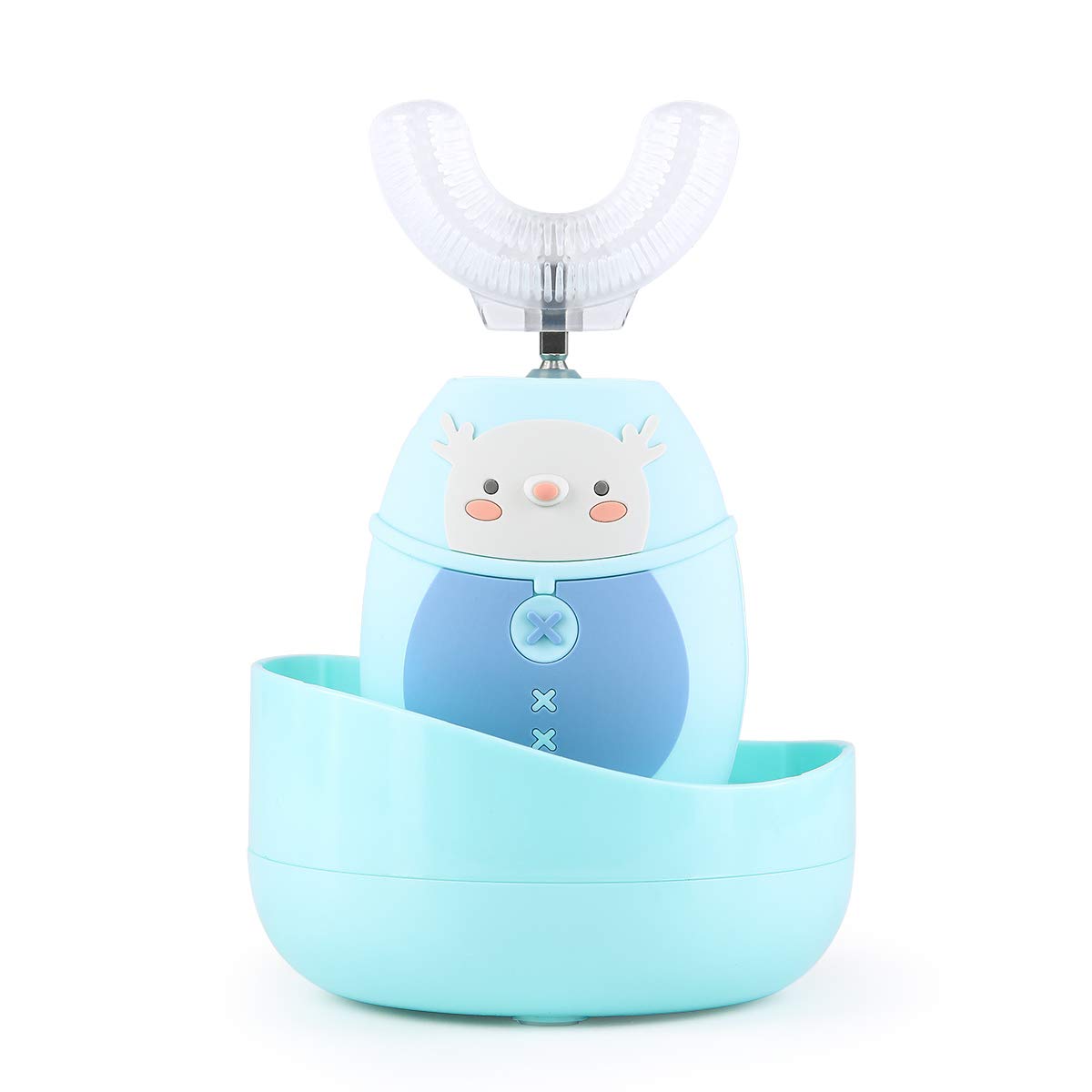 Upgraded Kids U Shaped Electric Toothbrush, 360° Automatic Whitening Rechargeable Sonic Toothbrush