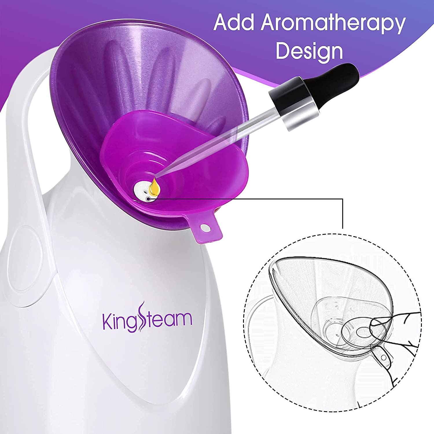 Kingsteam Facial Steamer, Face Steamer for Professional Facial Spa at Home.