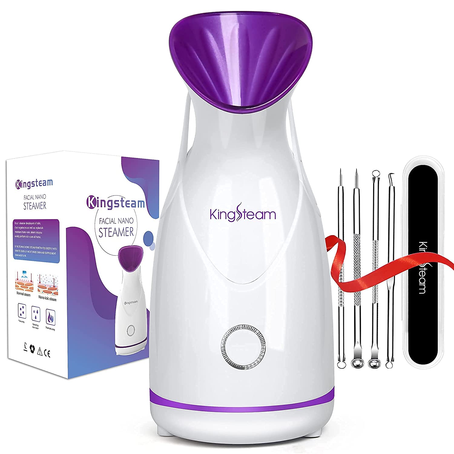 Kingsteam Facial Steamer, Face Steamer for Professional Facial Spa at Home.