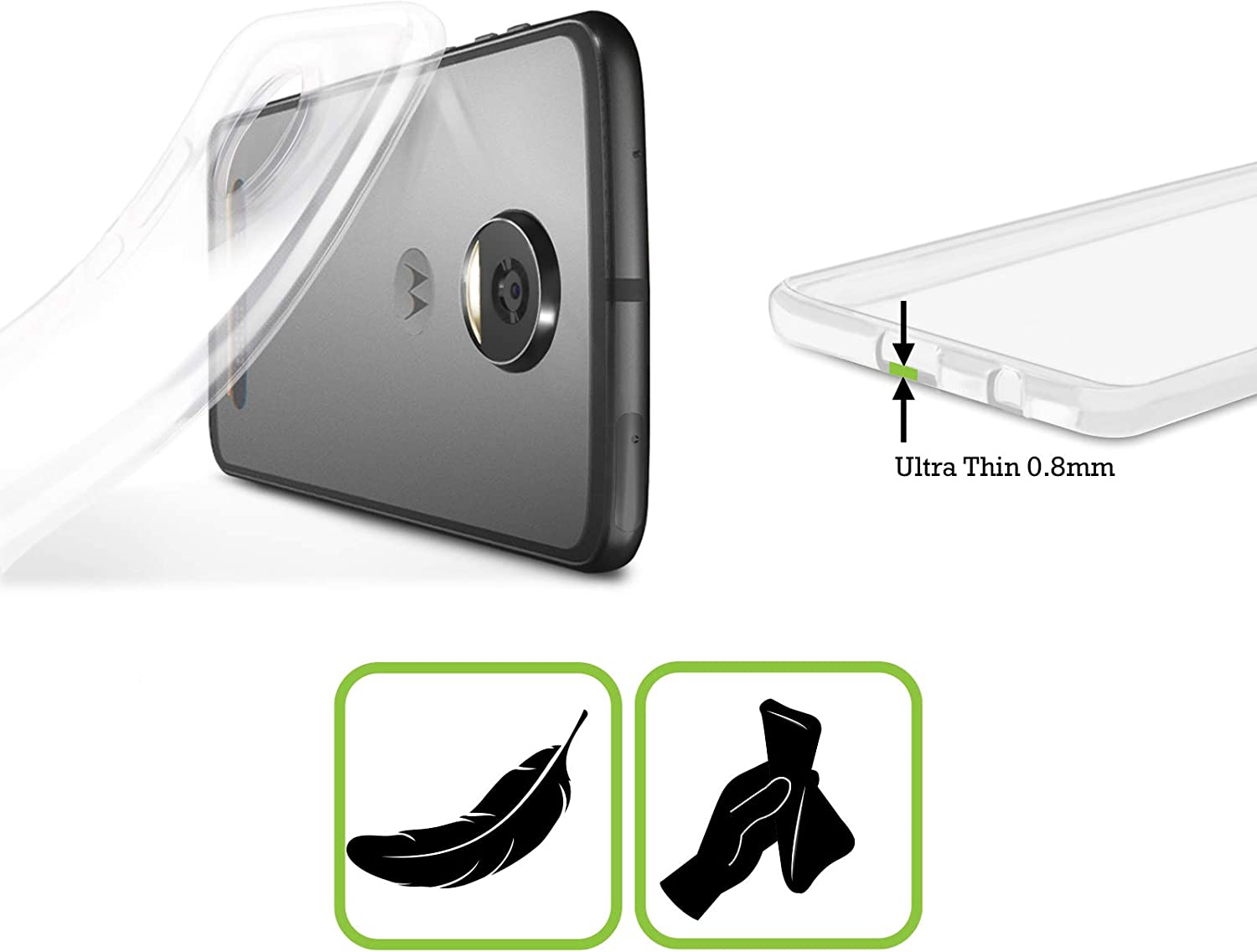 Head Case Designs Officially Licensed Wyanne Baby Owl Owl Soft Gel Case Compatible with Motorola Edg