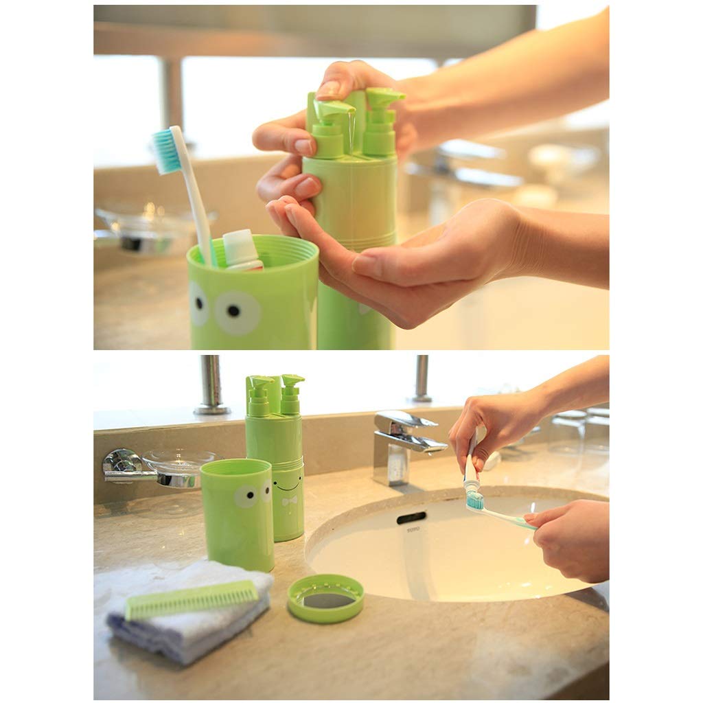 Travel Wash Cup Toothbrush Box Portable Storage Empty Bottle Travel Goods Travel Care Set (Color : G