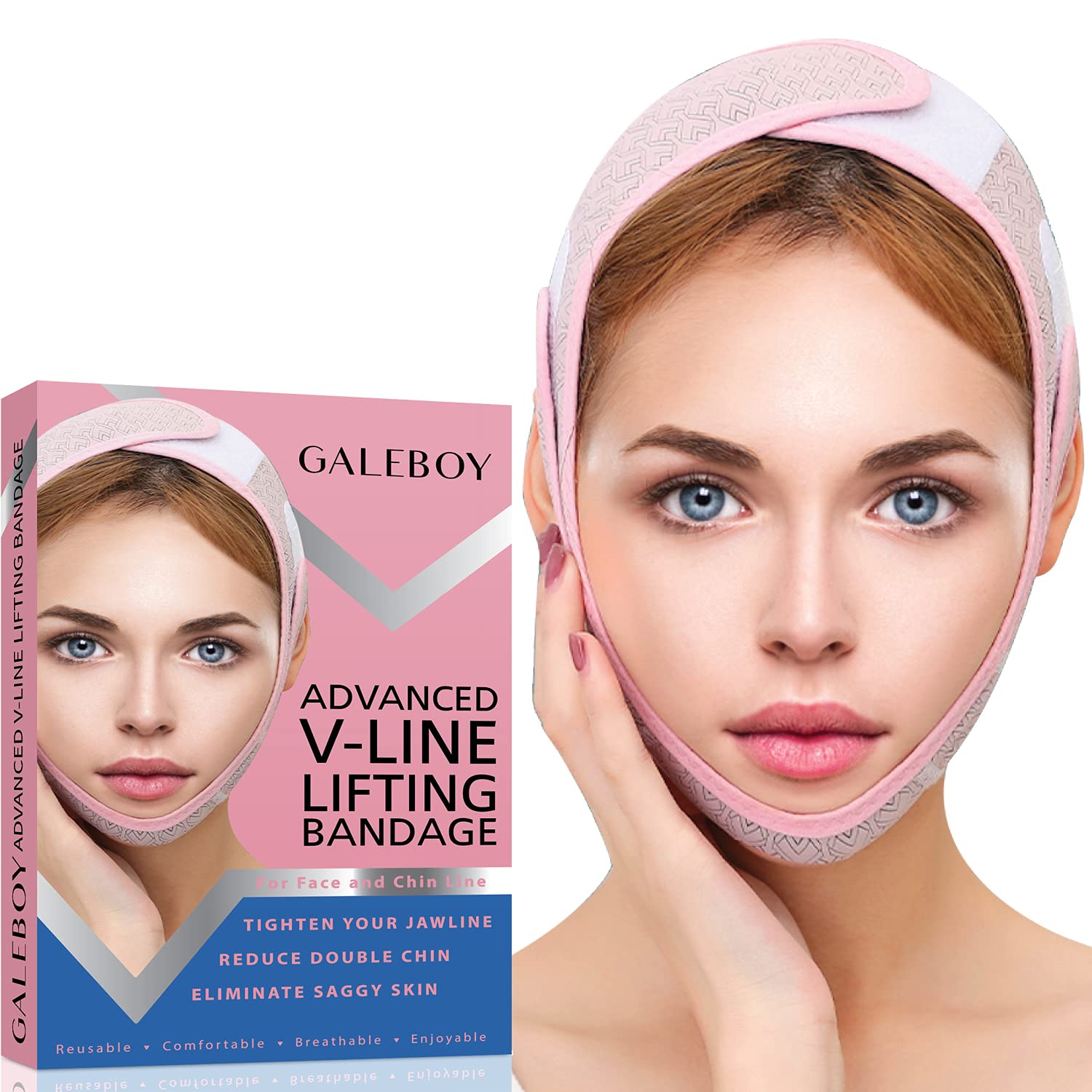 Galeboy Double Chin Reducer Chin Strap Advanced VLine Facial Slimming
