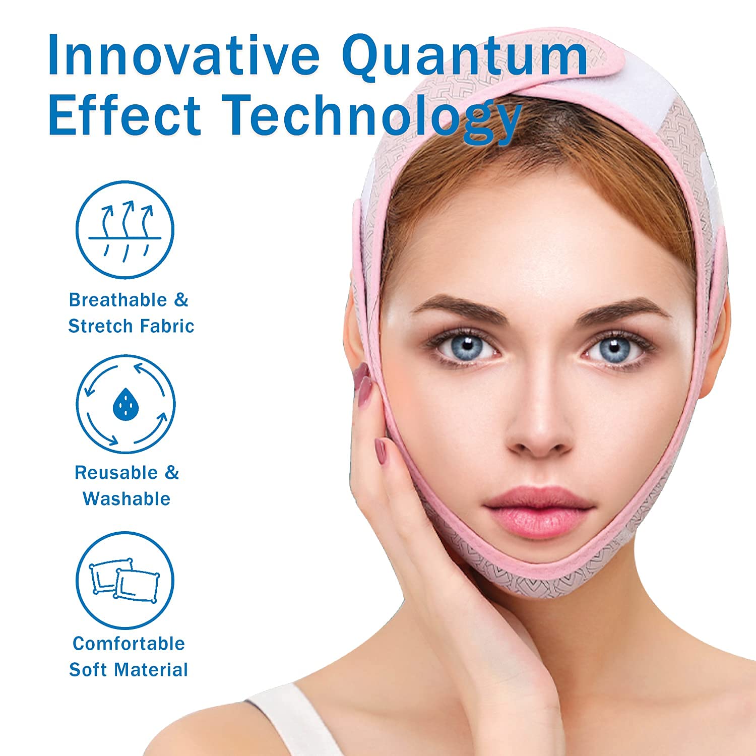 Galeboy Double Chin Reducer Chin Strap Advanced VLine Facial Slimming Strap for Men & Women