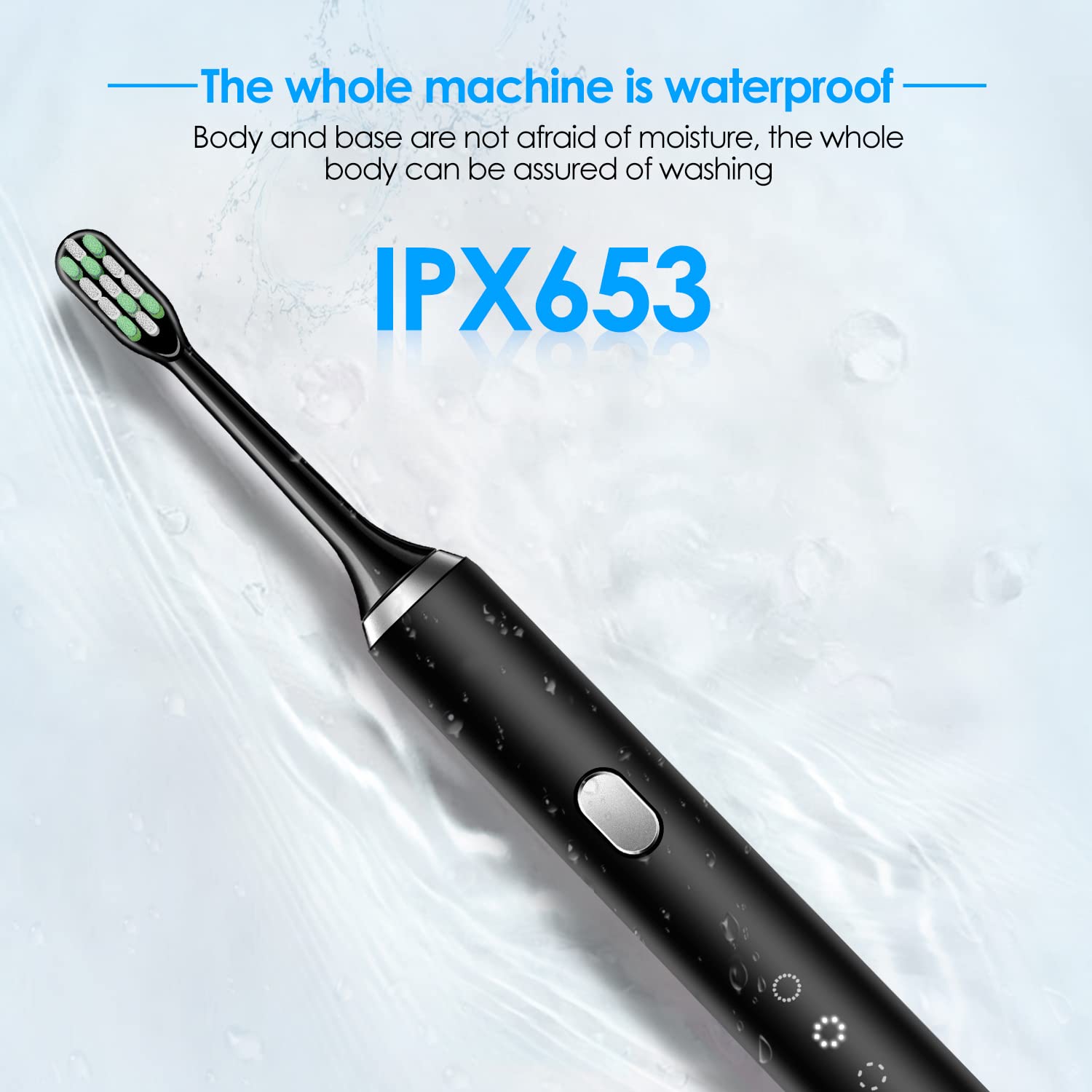 Sonic Electric Toothbrush Whitening Toothbrush Rechargeable with 4 Dupont Brush Heads, Adult Waterpr