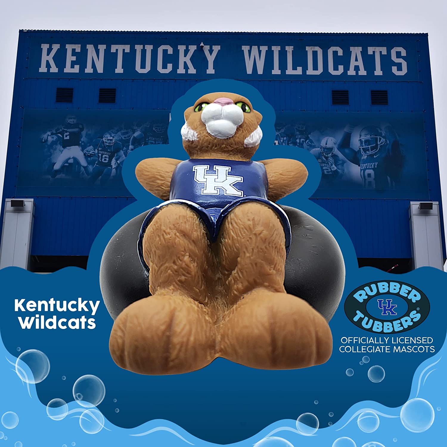Rubber Tubbers University of Kentucky - Premium Bath Toy Collectible Sports Memorabilia - First Ever