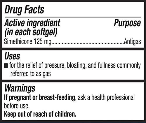 Equate - Gas Relief, Extra Strength, Simethicone 125 mg, 72 Softgels, Compare to Gas-X (2)
