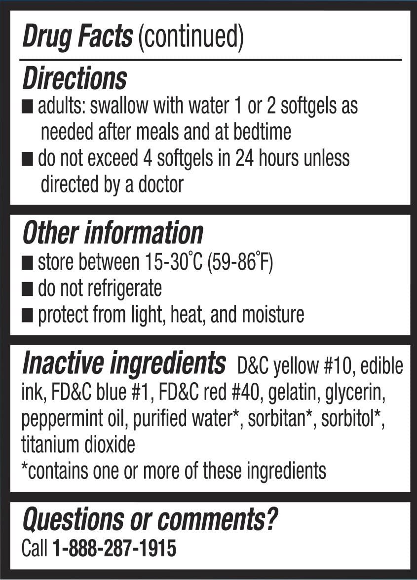 Equate - Gas Relief, Extra Strength, Simethicone 125 mg, 72 Softgels, Compare to Gas-X (2)