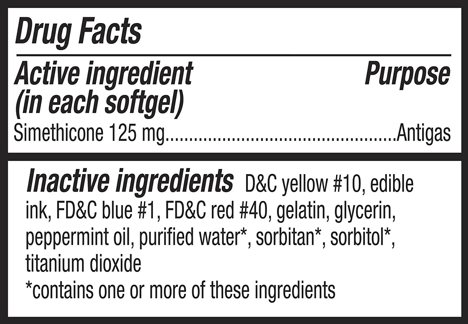 Equate - Gas Relief, Extra Strength, Simethicone 125 mg, 72 Softgels, Compare to Gas-X (2)
