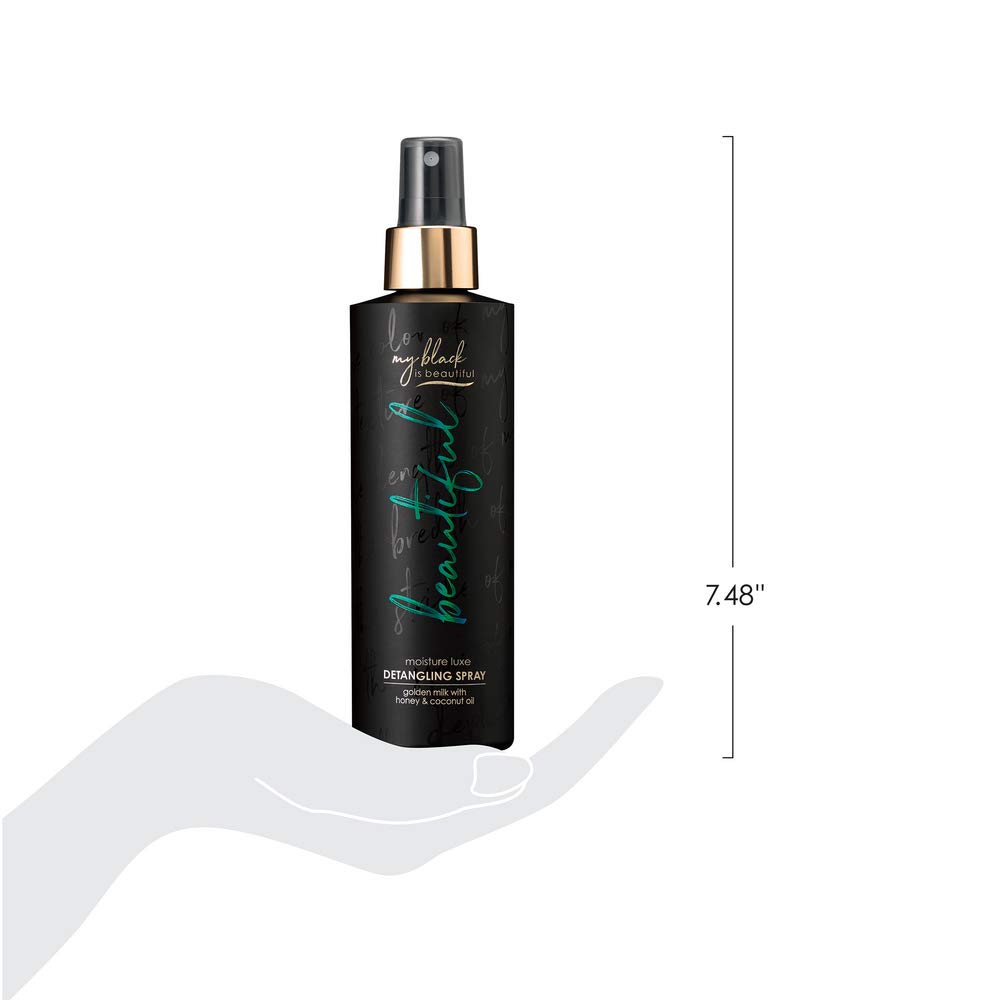 My Black is Beautiful Moisture Luxe Detangling Spray, Sulfate Free, for Curly and Coily Hair with Co