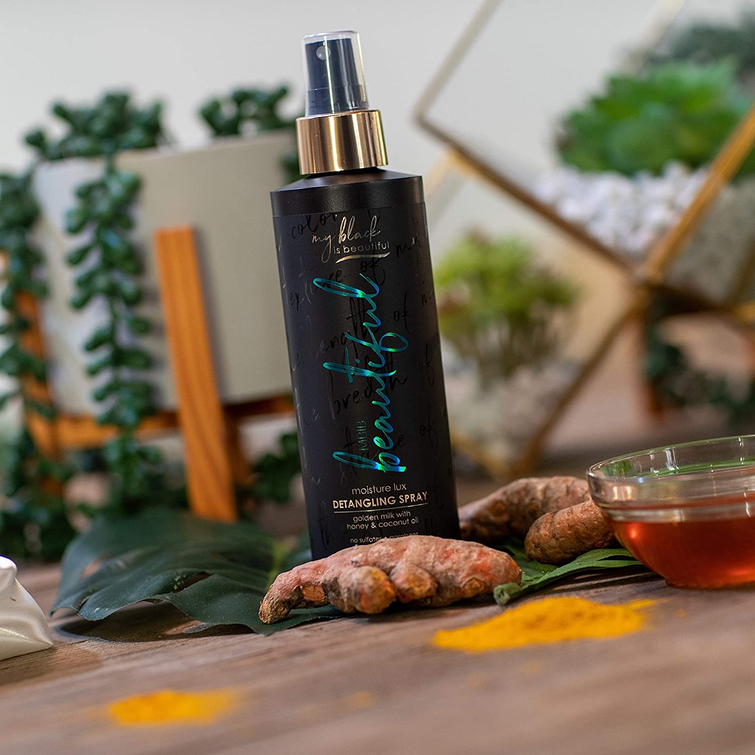 My Black is Beautiful Moisture Luxe Detangling Spray, Sulfate Free, for Curly and Coily Hair with Co