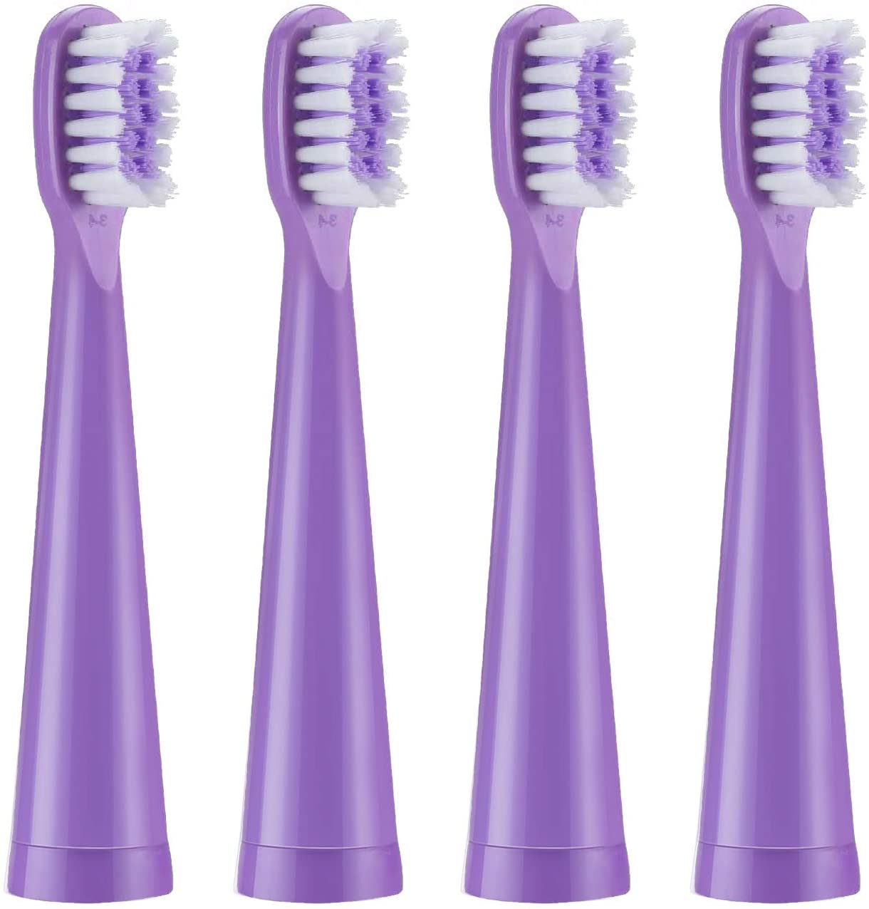 Vekkia Princess Kids Electric Toothbrush Replacement Heads - 7X More Plaque Removal, End-Rounded 3D 